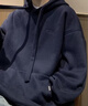 8XL胖子大碼300斤連帽衛衣男字母春秋寬松學(xué)生加肥加大碼上衣外套 藏青色【高品質(zhì)】 8XL 【建議260-300斤】 曬單實(shí)拍圖