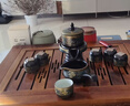 石茗堂琺瑯彩石磨茶具高檔套裝自動(dòng)泡茶壺功夫茶杯家用簡(jiǎn)約陶瓷沖茶送禮 纏枝蓮-自動(dòng)茶具9件套裝 禮盒裝 曬單實(shí)拍圖