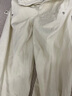 KBNE寬松白色闊腿牛仔褲女裝2025秋季新款復古直筒褲磨毛高腰褲子 米色 S 曬單實(shí)拍圖