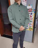 真維斯戶(hù)外運動(dòng)長(cháng)袖襯衫男春秋季寬松百搭潮牌襯衣純色燈芯絨外套 深灰 XL 曬單實(shí)拍圖