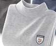 多妙屋男童打底衫兒童春秋冬長(cháng)袖t恤大童半高領(lǐng)上衣加厚 10896淺灰 160  曬單實(shí)拍圖