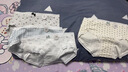 FitonTon內褲女士純棉10A級抑菌襠甜美碎花少女內褲三角短褲4條 曬單實(shí)拍圖