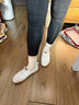 Walker Shop奧卡索復古小白鞋女鞋秋冬時(shí)尚德訓鞋女士運動(dòng)休閑板鞋女V141001 曬單實(shí)拍圖