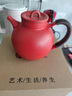 域見(jiàn)宋執壺火山石陶壺中式煮茶壺電陶爐復古粗陶瓷煮水壺泡茶故宮紅色 紅單壺 曬單實(shí)拍圖