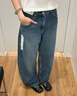 優(yōu)衣庫常規款女裝男裝寬松廓形牛仔褲/彎刀鐮刀褲子479000 482280 479000/67海藍色 28 /160/70A 曬單實(shí)拍圖