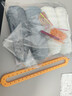 暢印拼色手工編制圍巾diy材料包毛線(xiàn)手工編制送男女朋友節日禮物圍巾 乳白淺灰中400克【大號編制器+禮袋+教程】 曬單實(shí)拍圖