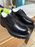 紅蜻蜓男鞋秋季真皮商務(wù)正裝鞋輕便大頭皮鞋通勤德比鞋WLA450211黑色39 曬單實(shí)拍圖