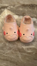babycrayon秋冬款卡通饞嘴萌鯊防水兒童包跟棉拖鞋男童女童防滑寶寶棉鞋 粉色 16 cm內長(cháng)【160】腳長(cháng)約15-15.5cm穿 曬單實(shí)拍圖