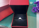 鉆途莫桑鉆戒1克拉銀六芒星開(kāi)口刻字求婚結婚戒指送女友情人節禮物 50分六芒星鉆戒-閉口（8-20號） 曬單實(shí)拍圖
