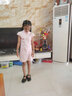 毛毛鴨10女童夏季連衣裙5兒童夏裙6女孩7夏天8旗袍13裙子9表演禮服12歲4 葡萄花淺粉色 130 （建議身高119-128CM） 曬單實(shí)拍圖