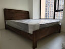 京東京造悅楓實(shí)木床 天然橡膠木 雙人床胡桃色1.8×2米 邦尼爾床墊套裝 曬單實(shí)拍圖