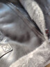 JEEP皮毛一體男士冬季大碼加絨加厚皮衣短款機車(chē)服夾克男裝羊羔毛外套 銀蘭灰 3XL 曬單實(shí)拍圖