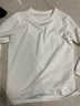優(yōu)衣庫童裝男女童HEATTECH ULTRA WARM圓領(lǐng)T恤秋衣478634 478636 478634/01乳白色 150 曬單實(shí)拍圖