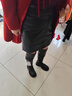 可蓓兒口袋設計PU皮短裙女2025新款秋季高腰顯瘦包臀美式a字半身裙 2XL 曬單實(shí)拍圖