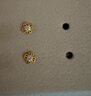 老鋪黃金古法手工足金耳飾·十字金剛杵鉆飾養耳針（線(xiàn)上專(zhuān)享） 一對重約1.1g（含膠墊） 曬單實(shí)拍圖