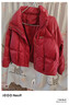 啄木鳥(niǎo)安哥拉紅羽絨服女短款2025冬季新款小個(gè)子白鴨絨立領(lǐng)面包服外套潮 安哥拉紅【高品質(zhì)】 S 【適合80-110斤】 曬單實(shí)拍圖