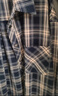 三彩2025秋季新款格紋襯衫寬松中長(cháng)款襯衣開(kāi)衫翻領(lǐng)休閑復古M 藏青色格紋 S 155/80A 曬單實(shí)拍圖
