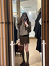 浪莎韓系西裝半身裙秋冬季2026春季新款高腰顯瘦小個(gè)子加厚包臀短裙 曬單實(shí)拍圖