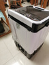 揚子小型迷你洗衣機半自動(dòng)單桶筒家用嬰兒童宿舍租房 揚子8KG方桶藍光款【黑白配】 曬單實(shí)拍圖