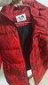 左西男童羽絨服冬季加厚拜年服2025新款兒童三防連帽外套 紅色 150 曬單實(shí)拍圖