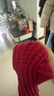 百搭韓版針織毛線(xiàn)紅色圍巾女2024圣誕冬季高級感新年禮物情侶圍脖 針織圍巾-酒紅色-1個(gè)裝-保暖 1 曬單實(shí)拍圖
