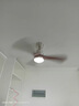 歐普照明（OPPLE）法式中古臥室風(fēng)扇燈一體靜音吸頂電扇燈復古宋代美學(xué)客廳餐吊扇燈 胡桃色-三色光【吸頂款】 曬單實(shí)拍圖