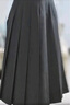 三彩2025秋季新款復古高腰長(cháng)款傘裙百褶裙半身裙A字裙小個(gè)子M 深邃灰 S 155/64A 曬單實(shí)拍圖
