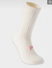 FILA FUSION斐樂(lè )襪子情侶款高腰襪休閑運動(dòng)襪長(cháng)筒襪 椰奶白-IV S 曬單實(shí)拍圖