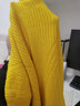 2025秋冬裝新爆款今年流行半高領(lǐng)毛衣女內搭蕾絲時(shí)髦尚洋氣打底衫 1334黃色 L  【建議111斤-120斤】 曬單實(shí)拍圖