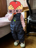 雅鹿2025新款兒童羽絨背帶褲外穿嬰幼兒寶寶幼童加厚連體褲保暖羽絨褲 深藍色 110 曬單實(shí)拍圖