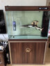 漢霸魚(yú)缸客廳大型2026新款輕奢智能水族箱超白底過(guò)濾玄關(guān)屏風(fēng)家用 柚木色 靠墻1.0米長(cháng)X40cm寬X155cm高 曬單實(shí)拍圖