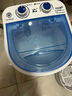 長(cháng)虹迷你洗衣機小型半全自動(dòng)內衣內褲家用單桶洗衣機洗脫一體母嬰兒童學(xué)生宿舍出租房公寓洗襪子神器 白色4.5KG【升級款】金鉆電機+藍光除菌+瀝水籃 曬單實(shí)拍圖