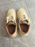 海瀾之家HLA男鞋休閑男士復古透氣增高板鞋子男HAABXM3EAX409 米棕色41 曬單實(shí)拍圖
