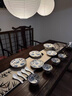 RWTW釉下彩中式餐具套裝高德日式喬遷碗具青花玲瓏瓷碗碟盤(pán)子套裝家用 【健康釉下彩】桃喜8人40件套 曬單實(shí)拍圖