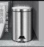 歐潤哲垃圾桶腳踏帶蓋 12L不銹鋼客廳臥室廚房衛生間家用雙桶緩降靜音 曬單實(shí)拍圖