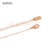 AJIDOU阿吉豆項鏈愛(ài)心玫瑰金細巧新年禮物女ins簡(jiǎn)約鎖骨鏈送女友老婆 曬單實(shí)拍圖