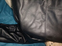 富鋌高端嚴選頭層牛皮蠶絲填充冬季皮夾克保暖立領(lǐng)男士真皮皮衣外套男 曬單實(shí)拍圖