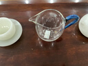 自慢堂玻璃蛋盅公道杯茶具手工制作茶水分離器茶花耐熱送禮透明茶杯 執拙藍 中號 滿(mǎn)水300ml 曬單實(shí)拍圖