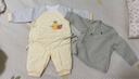 babylove新生兒半背衣春秋保暖上衣初生寶寶彈力護肚睡衣嬰兒衣服春季外出 淺草綠 52 cm 曬單實(shí)拍圖