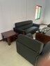 華懿 辦公沙發(fā)辦公室三人位商務(wù)接待會(huì )客洽談新中式真皮沙發(fā)茶幾組合 經(jīng)典黑【納帕皮】 3+1+1+功夫茶幾【店長(cháng)推薦】 曬單實(shí)拍圖
