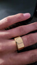 CARVELOVEins北歐簡(jiǎn)約主義男女幾何復古純色正方形情侶款對戒指潮配飾指環(huán) 金色 男碼9號(指圍6.2cm) 曬單實(shí)拍圖