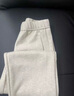 高檔羊毛呢女士休閑褲秋冬2025新款高腰闊腿加絨褲子女窄版直筒褲 米白色/長(cháng)褲 XL 29/建議116-125斤 曬單實(shí)拍圖