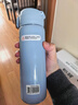 樂(lè )扣樂(lè )扣（LOCK&LOCK）簡(jiǎn)約彈跳蓋保溫杯男女學(xué)生高顏值保溫保冷水杯隨行杯子480ML藍色 曬單實(shí)拍圖