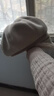 叮咚小格毛絨帽子女2025新款秋冬八角帽加厚堆堆帽子冬季帽棒球帽漁夫帽 米色 均碼 曬單實(shí)拍圖