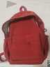 回力同款雙肩包森系書(shū)包ins大容量純色初中大學(xué)生電腦包韓版背包 紅色不帶掛件 曬單實(shí)拍圖