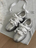 MIO米奧蕾絲德訓鞋2026春季新款薄底珍珠單鞋運動(dòng)鞋芭蕾皮鞋女鞋 銀色 39 (245mm) 曬單實(shí)拍圖
