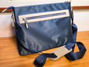 男包休閑斜挎包男士斜挎包橫款豎款韓版休閑商務(wù)單肩包男牛津布包 橫款藍色長(cháng)33高24厘米 曬單實(shí)拍圖