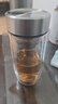 橡暮大容量雙層玻璃杯茶葉水杯子隔熱保溫水杯茶水分離鵝蛋杯男士泡茶 雙層大容量鋼本色450ml 曬單實(shí)拍圖