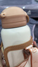 史努比（SNOOPY）兒童保溫杯帶吸管直飲男女小學(xué)生316不銹鋼喝水杯子雙蓋壺500ml咖 曬單實(shí)拍圖