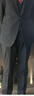 羅蒙（ROMON）【西服+馬甲+西褲】男士西服套裝職業(yè)商務(wù)正裝結婚禮服深灰4XL 曬單實(shí)拍圖